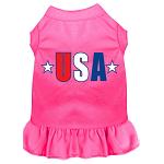 USA Star Screen Print Dress Bright Pink 4X (22)