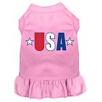 USA Star Screen Print Dress Light Pink 4X (22)