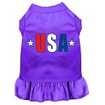 USA Star Screen Print Dress Purple 4X (22)