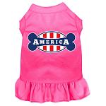 Bonely in America Screen Print Dress Bright Pink 4X (22)