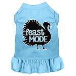 Feast Mode Screen Print Dog Dress Baby Blue 4X