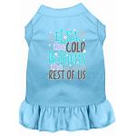 Elsa, the Cold Screen Print Dog Dress Baby Blue 4X