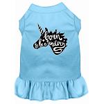 Born to be a Unicorn Screen Print Dog Dress Baby Blue XL