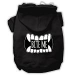 Bite Me Screenprint Dog Hoodie Black L