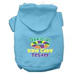 King Cake Taster Screen Print Mardi Gras Dog Hoodie Baby Blue L