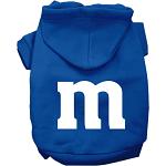 The M Costume Screen Print Dog Hoodie Blue Size XS