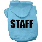 Staff Costume Screen Print Dog Hoodie Baby Blue Size XS