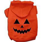 Pumpkin Face Him Costume Screen Print Dog Hoodie Orange Size XS