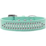 Ritz Pearl and Clear Crystal Dog Collar Aqua Size 12