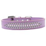 Ritz Pearl and Clear Crystal Dog Collar Lavender Size 12