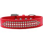 Ritz Pearl and AB Crystal Dog Collar Red Size 12