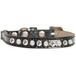 Pearl and Clear Jewel Ice Cream Cat safety collar Black Size 10