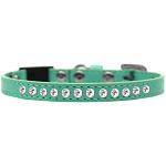 Clear Jewel Breakaway Cat Collar Aqua Size 10