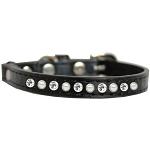 Pearl and Clear Jewel Cat safety collar Black Size 10