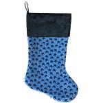 Baby Blue Skulls Christmas Stocking