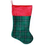 Green Plaid Christmas Stocking