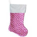 Light Pink Skulls Christmas Stocking