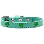 Green Palm Tree Widget Dog Collar Aqua Size 10