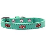 Peppermint Widget Dog Collar Aqua Size 10