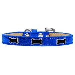 Black Bone Widget Dog Collar Blue Ice Cream Size 10