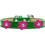 Metallic Flower Ice Cream Dog Collar Emerald Green 3 Colors