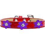 Metallic Flower Ice Cream Dog Collar Red 2 Colors