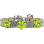 Metallic Flower Ice Cream Dog Collar Silver 7 Colors