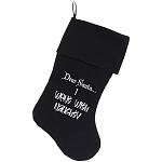 Went with Naughty Screen Print 18 inch Velvet Christmas Stocking Black