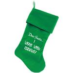 Went with Naughty Screen Print 18 inch Velvet Christmas Stocking Green