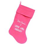 Went with Naughty Screen Print 18 inch Velvet Christmas Stocking Pink