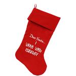 Went with Naughty Screen Print 18 inch Velvet Christmas Stocking Red