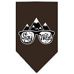 Stay Wild Screen Print Bandana Cocoa Large