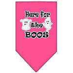 Here for the Boos Screen Print Bandana Bright Pink Large