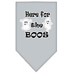 Here for the Boos Screen Print Bandana Grey Large