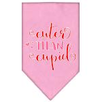 Cuter Than Cupid Screen Print Bandana Light Pink Large