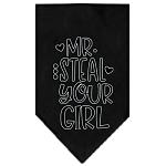 Mr Steal Your Girl Screen Print Bandana Black Large