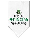 Mister Pinch Charming Screen Print Bandana White Large