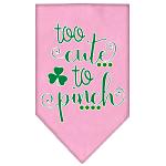 Too Cute to Pinch Screen Print Bandana Light Pink Large