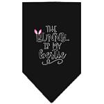 Bunny is my Bestie Screen Print Bandana Black Large