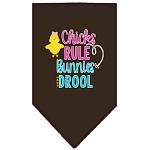 Chicks Rule Screen Print Bandana Cocoa Large