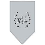 He Is Risen Screen Print Bandana Grey Large