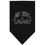 Not Today Satan Screen Print Bandana Black Large