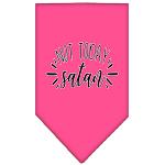 Not Today Satan Screen Print Bandana Bright Pink Large