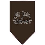 Not Today Satan Screen Print Bandana Cocoa Large