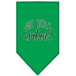 Not Today Satan Screen Print Bandana Emerald Green Large