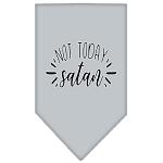 Not Today Satan Screen Print Bandana Grey Large