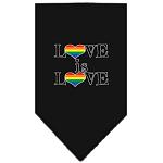 Love is Love Screen Print Bandana Black Large