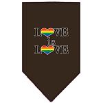 Love is Love Screen Print Bandana Cocoa Large