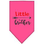 Little Brother Screen Print Bandana Bright Pink Large