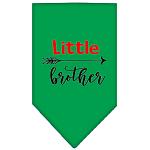 Little Brother Screen Print Bandana Emerald Green Large